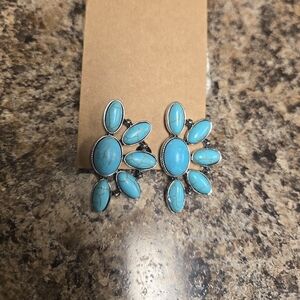 Turquoise Silver Earrings